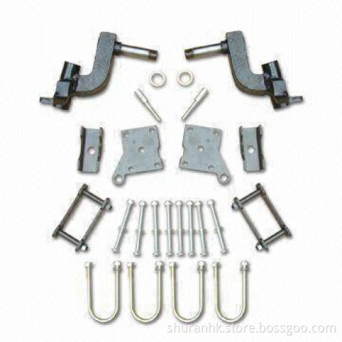 Square Lift Kit for Golf Carts, Surface Painted in Black, Used with E-Z-GO Carts